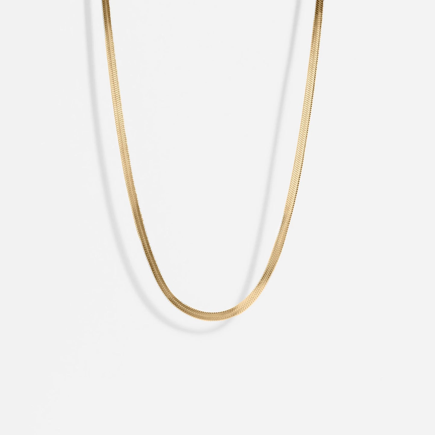 18K Gold PVD Herringbone Necklace
