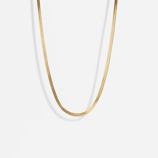 18K Gold PVD Herringbone Necklace