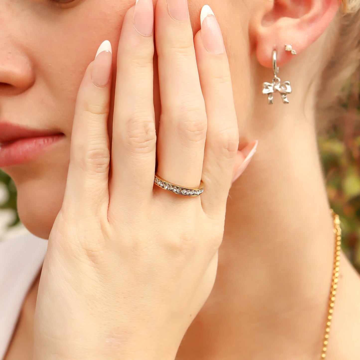 18K Gold PVD CZ Eternity Ring