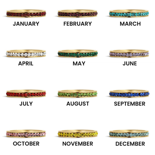 18K Gold PVD CZ Eternity Ring