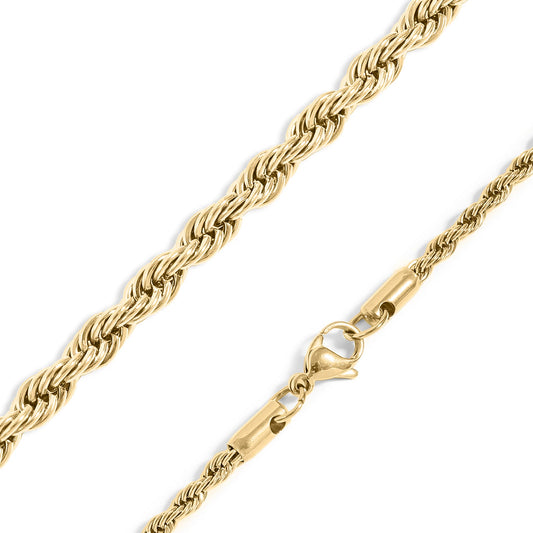 18K Gold PVD Rope Necklace