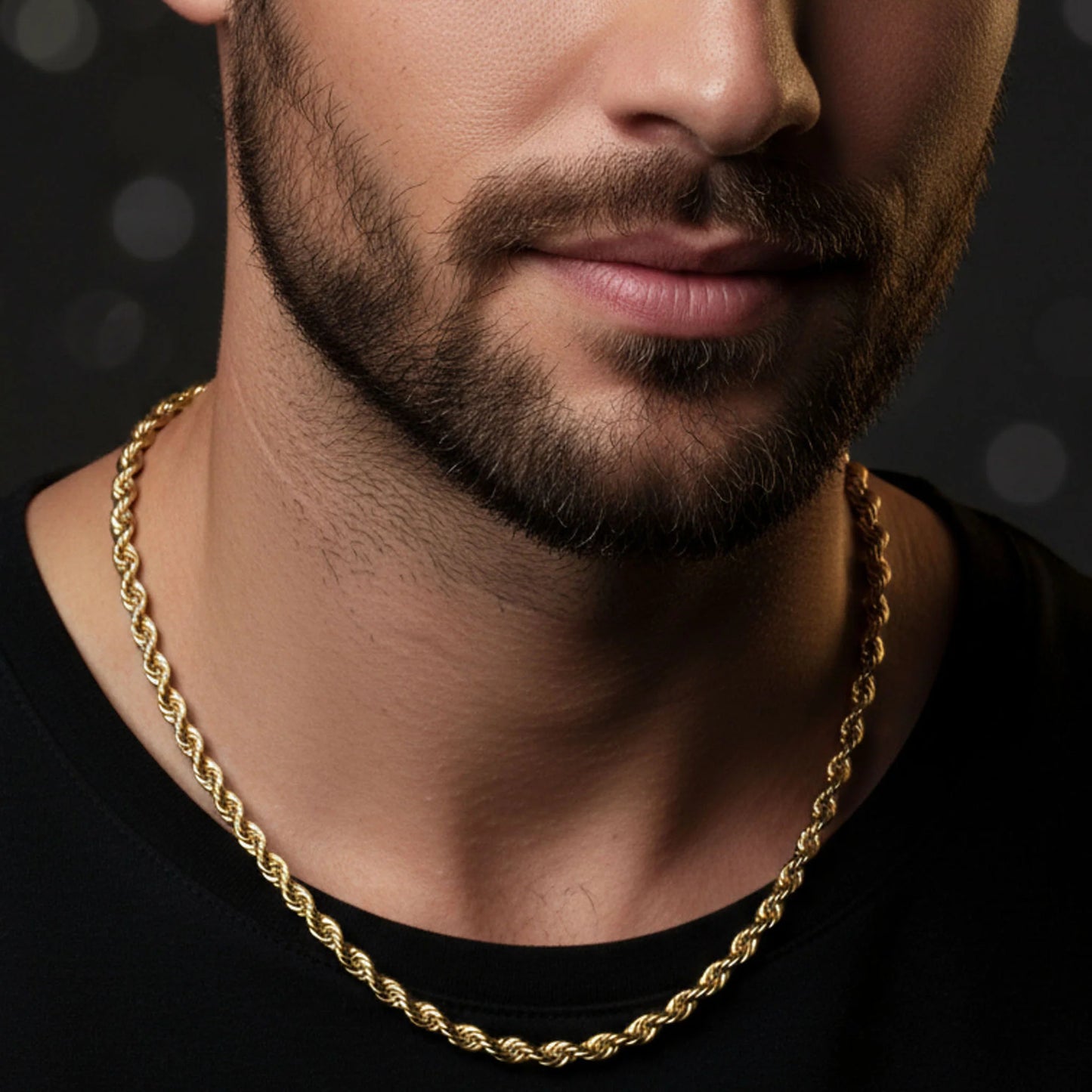 18K Gold PVD Rope Necklace