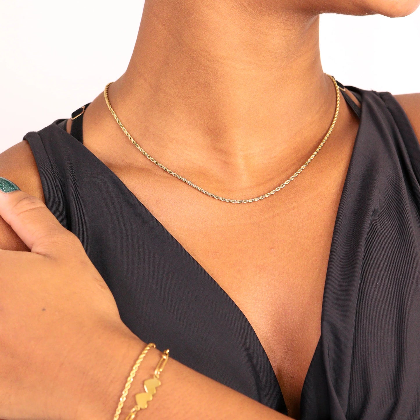18K Gold PVD Rope Necklace