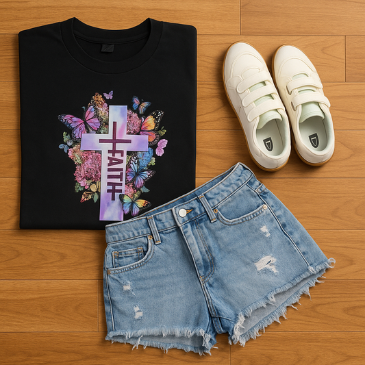 Faith & Butterflies Graphic Tee
