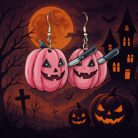 Killer Pumpkin Dangle Earrings