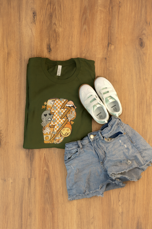 Retro Lightning Graphic Tee