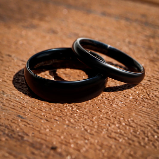 Black stainless steel ring