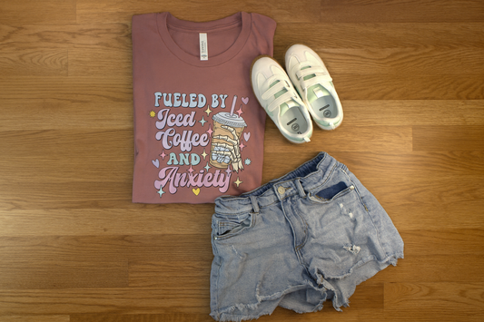 Fueled by Iced Coffee and Anxiety Graphic Tee