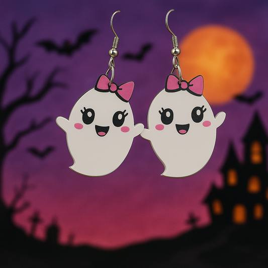 Kawaii Ghost Dangle Earrings
