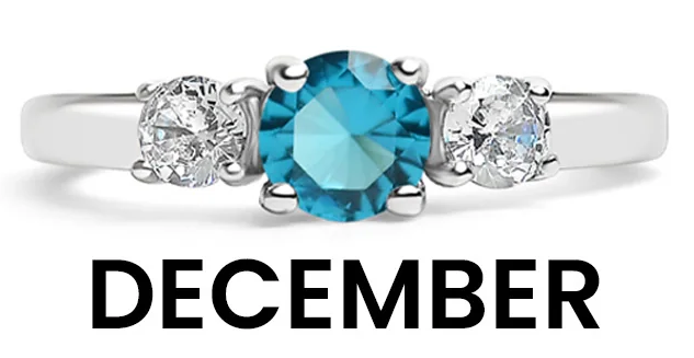 Stainless Steel Birthstone Rings with CZ Accents