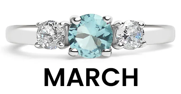 Stainless Steel Birthstone Rings with CZ Accents