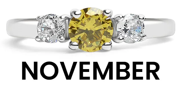 Stainless Steel Birthstone Rings with CZ Accents