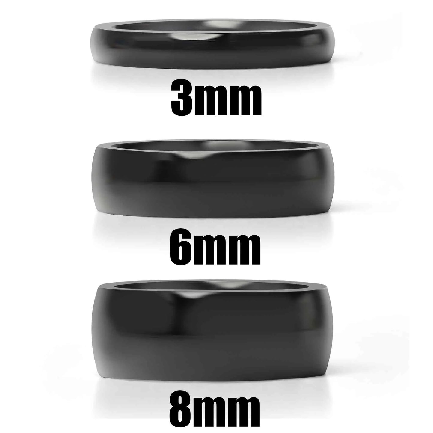 Black stainless steel ring