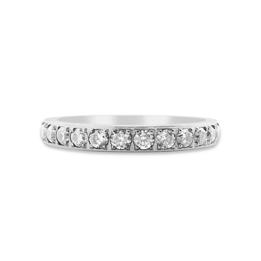 Stainless steel CZ eternity ring