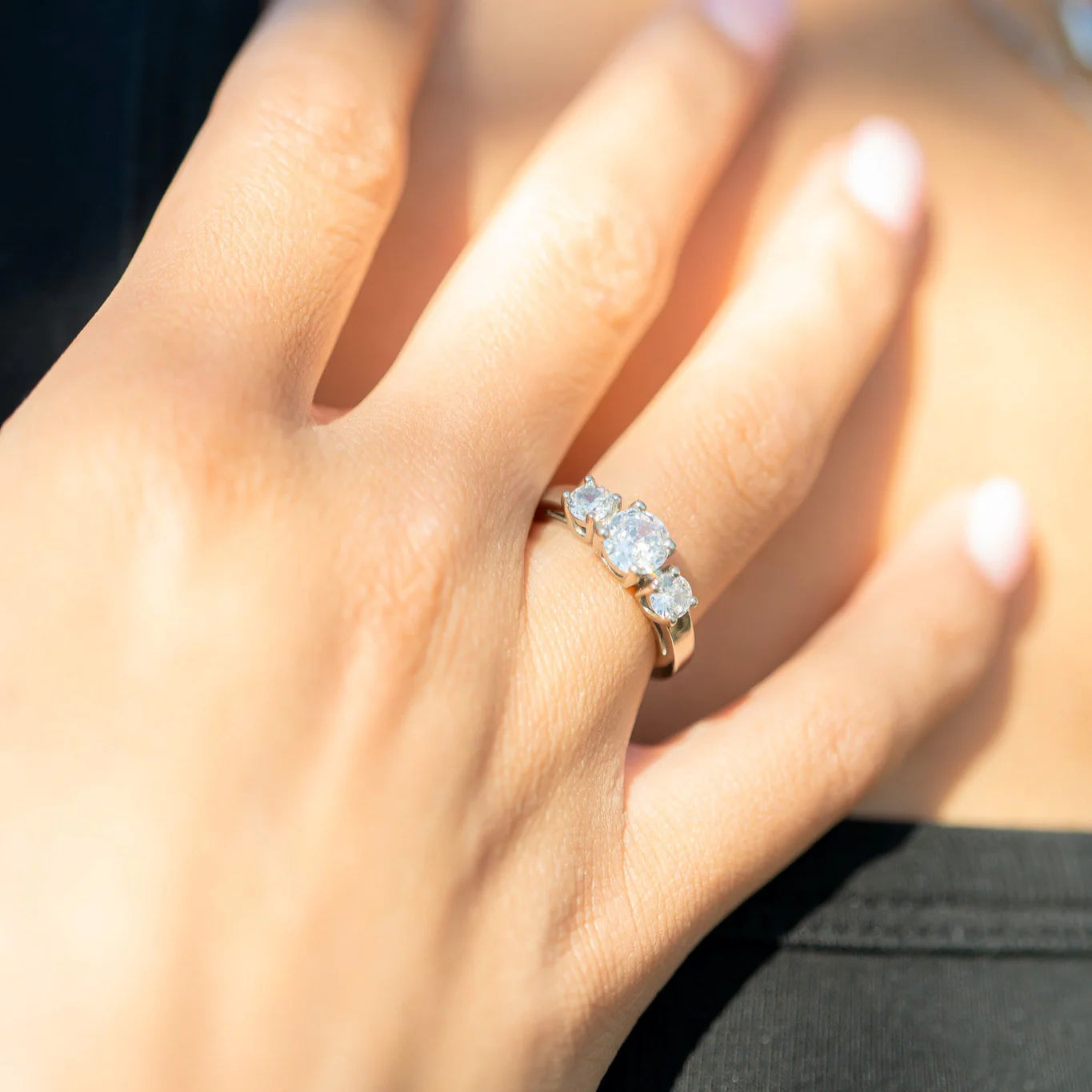 Stainless Steel Birthstone Rings with CZ Accents