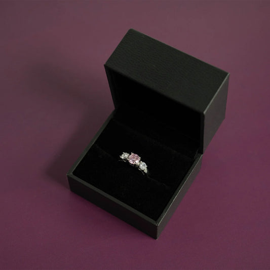 Stainless Steel Birthstone Rings with CZ Accents