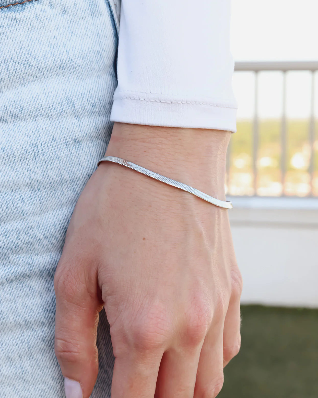 Stainless Steel Herringbone Bracelet