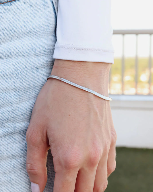 Stainless Steel Herringbone Bracelet
