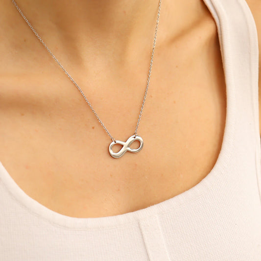 Stainless steel infinity necklace