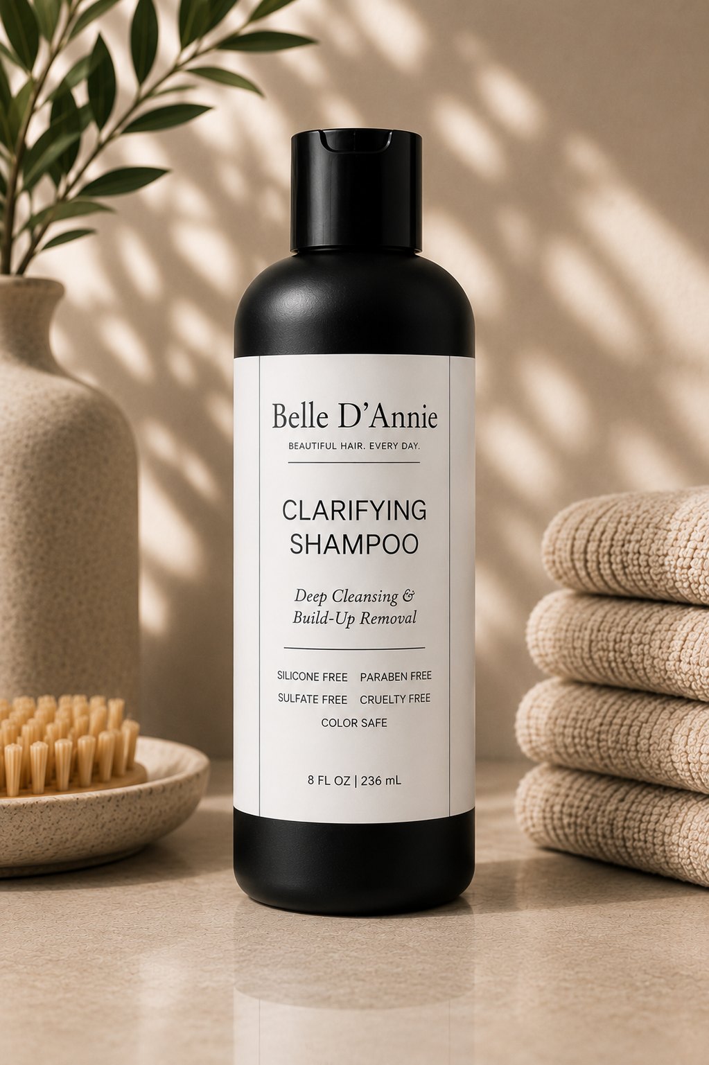 Belle D'Annie Clarifying Shampoo for buildup removal and clean roots